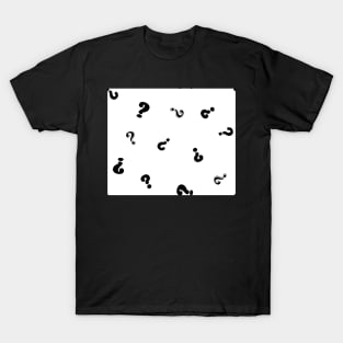 Black and White Question Mark T-Shirt